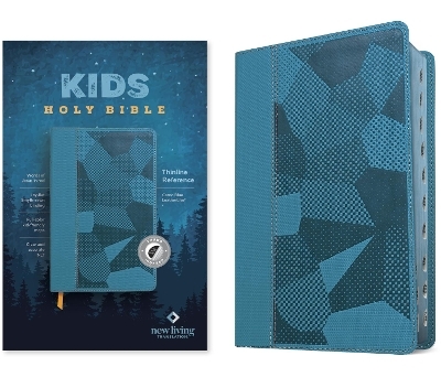 NLT Kids Bible, Thinline Reference Edition (Leatherlike, Camo Blue, Indexed, Red Letter) -  Tyndale