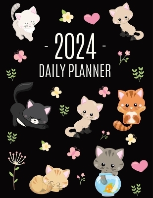 Cats Daily Planner 2024 - Happy Oak Tree Press