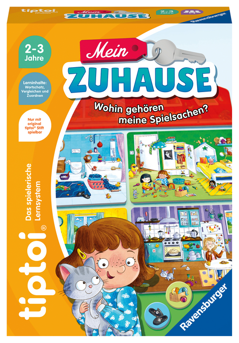 Ravensburger tiptoi Spiel 00196 - Mein Zuhause, Lernspiel zum Wortschatz, für Kinder ab 2 Jahren