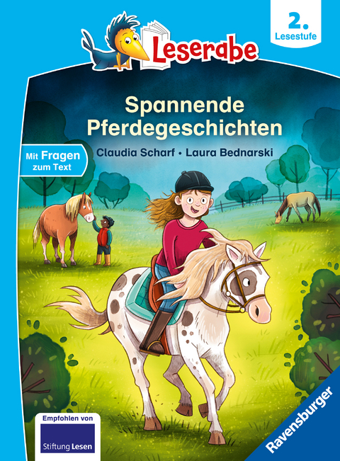 Spannende Pferdegeschichten - Lesen lernen mit dem Leseraben - Erstlesebuch - Kinderbuch ab 7 Jahren - Lesen üben 2. Klasse Mädchen und Jungen (Leserabe 2. Klasse) - Claudia Scharf