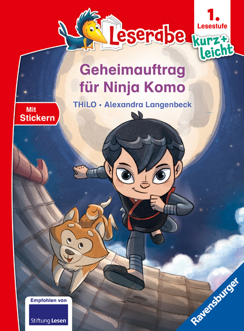 Geheimauftrag für Ninja Komo - lesen lernen mit dem Leseraben - Erstlesebuch - Kinderbuch ab 6 Jahren - Lesenlernen 1. Klasse Jungen und Mädchen (Leserabe 1. Klasse) -  Thilo