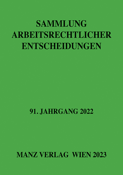 Sammlung arbeitsrechtlicher Entscheidungen - 