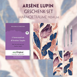 Die Verhaftung von d’Arsène Lupin - Geschenkset (Buch + Audio-Online) + Marmorträume Schreibset Premium - Maurice Leblanc