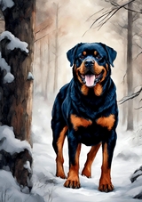 Hund Notizbuch Winterzeit Weihnachten Rottweiler mit 55 lustigen Motivationssprüchen Lebensweisheiten Hundeliebe Geschenk Rottie Hunde - Beau Barkside