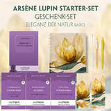 Arsène Lupin Starter-Paket Geschenkset - 4 Bücher (mit Audio-Online) + Eleganz der Natur Schreibset Basics - Maurice Leblanc