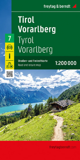 Tirol - Vorarlberg, Straßen- und Freizeitkarte 1:200.000, freytag & berndt - 