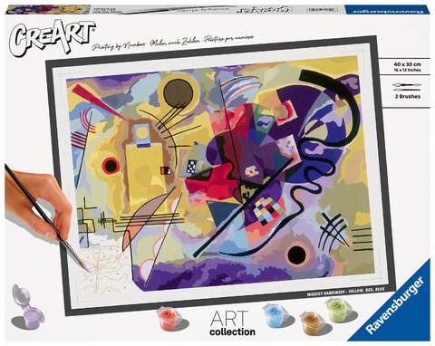 Ravensburger CreArt - Malen nach Zahlen 23650 – ART Collection: Gelb, Rot, Blau (Wassily Kandinsky) – ab 14 Jahren