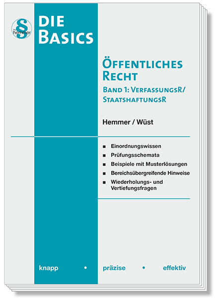 Basics Öffentliches Recht I - Verfassungsrecht / Staatshaftungsrecht - Karl-Edmund Hemmer, Achim Wüst, Martin Mielke, Hans Kudlich, Michael Grieger