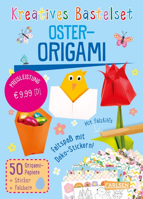 Bastelset für Kinder: Kreatives Bastelset: Oster-Origami - 