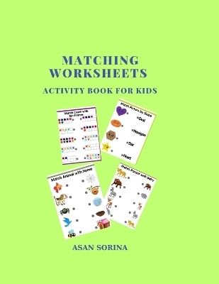 Matching Worksheets, Activity Book for Kids - Asan Sorina