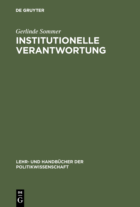 Institutionelle Verantwortung - Gerlinde Sommer