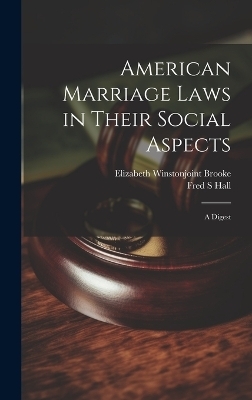 American Marriage Laws in Their Social Aspects - Fred S Hall, Elizabeth Winstonjoint Brooke