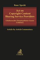 Act on Copyright Content Sharing Service Providers - Benjamin Raue, Louisa Specht-Riemenschneider