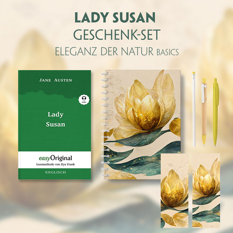 Lady Susan Geschenkset (Hardcover + Audio-Online) + Eleganz der Natur Schreibset Basics - Jane Austen