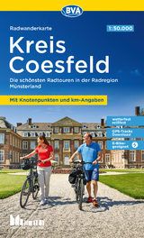 BVA Radwanderkarte Kreis Coesfeld 1:50.000, mit Knotenpunkten und km-Angaben, reiß- und wetterfest, GPS-Tracks Download, E-Bike geeignet - 