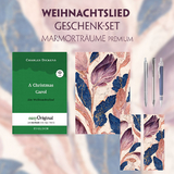 Ein Weihnachtslied Geschenkset (Hardcover + Audio-Online) + Marmorträume Schreibset Premium - Charles Dickens