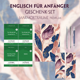 Englisch für Anfänger Geschenkset - 4 Bücher (mit Audio-Online) + Marmorträume Schreibset Premium - L. Frank Baum, John Ruskin, Hector Hugh Munro (Saki)