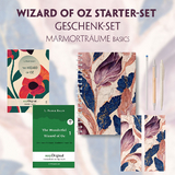 The Wonderful Wizard of Oz Starter-Paket Geschenkset 2 Bücher (mit Audio-Online) + Marmorträume Schreibset Basics - L. Frank Baum