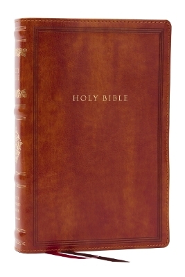 RSV Personal Size Bible with Cross References, Brown Leathersoft, Thumb Indexed, (Sovereign Collection) - Thomas Nelson