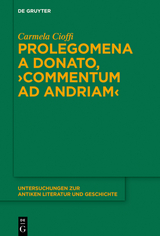 Prolegomena a Donato, "Commentum ad Andriam" - Carmela Cioffi