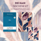 Die Nase Geschenkset (Buch mit Audio-Online) + Marmorträume Schreibset Basics - Nikolai Wassiljewitsch Gogol