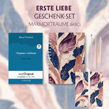 Erste Liebe Geschenkset (Hardcover mit Audio-Online) + Marmorträume Schreibset Basics - Iwan Turgenew