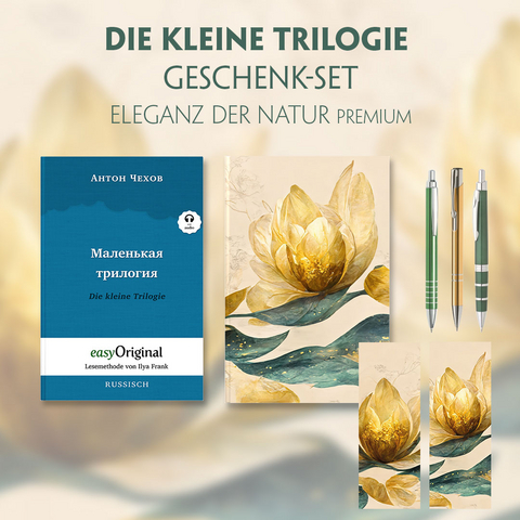 Die kleine Trilogie Geschenkset (Buch mit Audio-Online) + Eleganz der Natur Schreibset Premium - Anton Pawlowitsch Tschechow