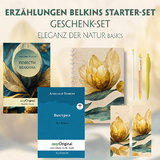 Erzählungen Belkins Starter-Paket Geschenkset - 2 Bücher (mit Audio-Online) + Eleganz der Natur Schreibset Basics