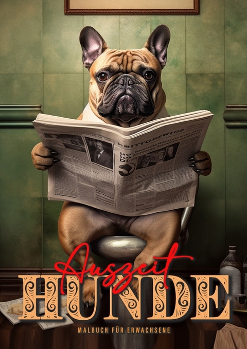 Auszeit Hunde Malbuch für Erwachsene - Monsoon Publishing, Musterstück Grafik