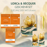 Lorca & Bécquer Geschenkset - 3 Bücher (mit Audio-Online) + Eleganz der Natur Schreibset Basics - Federico García Lorca, Gustavo Adolfo Bécquer