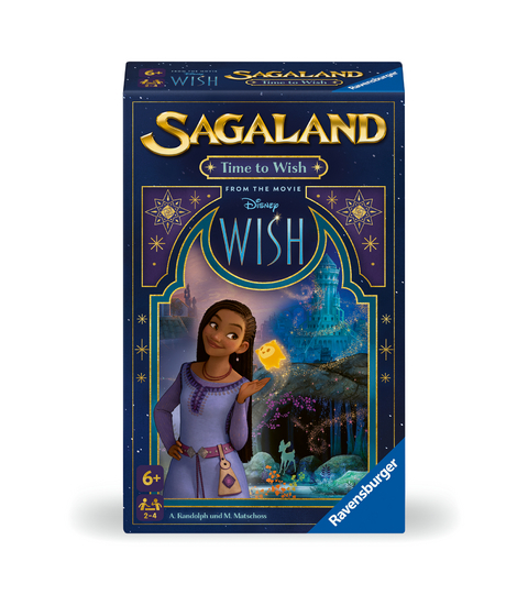 Ravensburger 22649 - Disney Wish Sagaland: Time to Wish - Mitbringspiel für 2-4 Spieler ab 6 Jahren mit den beliebten Charakteren aus dem Kinofilm Disney Wish - Alex Randolph, Michel Matschoss