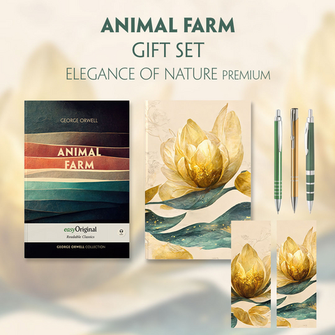 Animal Farm (with audio-online) Readable Classics Geschenkset + Eleganz der Natur Schreibset Premium - George Orwell