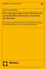 Der Zugangsanspruch des Betriebsrats zu bestimmten Bereichen innerhalb des Betriebs - Julian Vincent Schiller