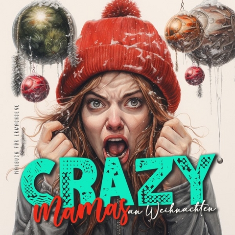 Crazy Mamas an Weihnachten Malbuch für Erwachsene - Monsoon Publishing, Musterstück Grafik