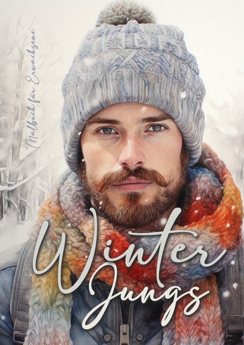 Winter Jungs Malbuch für Erwachsene - Monsoon Publishing, Musterstück Grafik