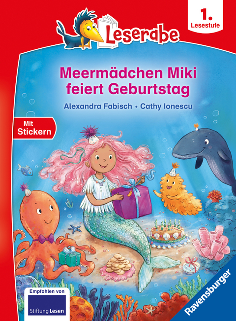 Meermädchen Miki feiert Geburtstag - Lesen lernen mit dem Leseraben - Erstlesebuch - Kinderbuch ab 6 Jahren - Lesenlernen 1. Klasse Mädchen und Jungen (Leserabe 1. Klasse) - Alexandra Fabisch