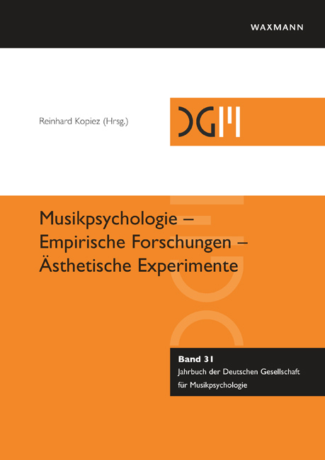 Musikpsychologie, empirische Forschungen, ästhetische Experimente - 