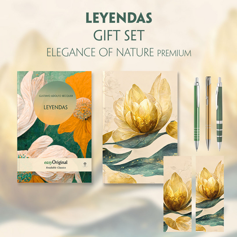 Leyendas (with audio-online) Readable Classics Geschenkset + Eleganz der Natur Schreibset Premium - Gustavo Adolfo Bécquer