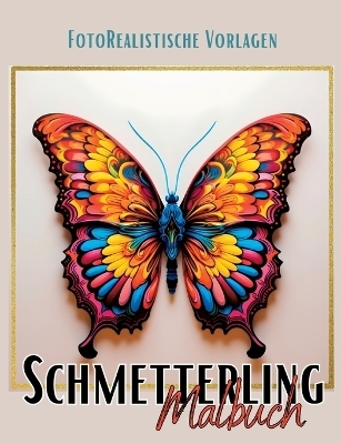 Malbuch Schmetterling „Fotorealistisch“. - Lucy´s Schwarze Malbücher