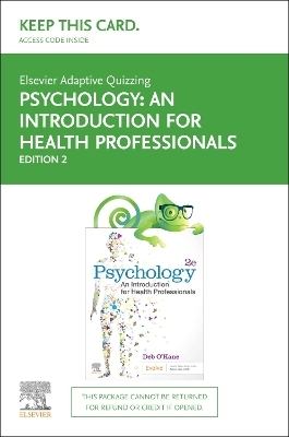 Elsevier Adaptive Quizzing for Psychology: an Introduction for  Health Professionals 2e - Access Card - Debra O'Kane