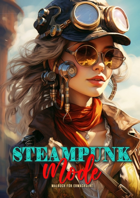 Steampunk Mode Malbuch für Erwachsene - Monsoon Publishing, Musterstück Grafik