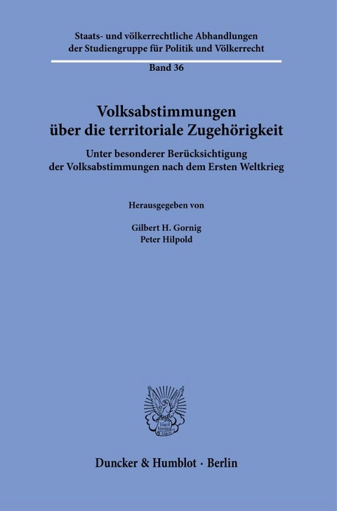 Volksabstimmungen über die territoriale Zugehörigkeit. - 