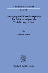 Untergang von Wirtschaftsgütern des Privatvermögens als Veräußerungsverlust. - Dominik Hübsch