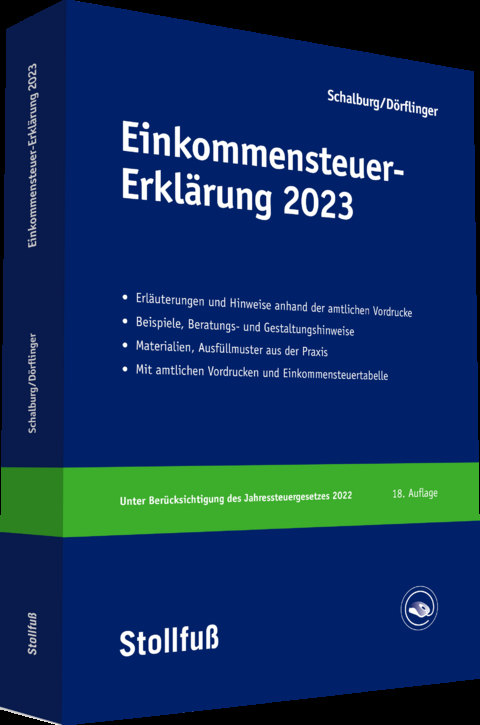 Einkommensteuer-Erklärung 2023 - Martin Schalburg, Nina Dörflinger