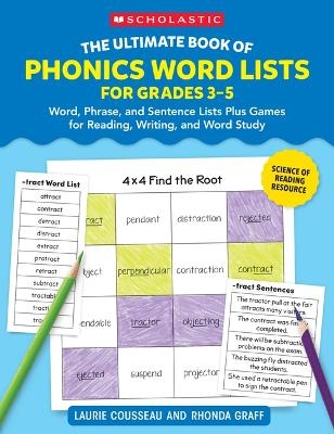 The Ultimate Book of Phonics Word Lists: Grades 3-5 - Laurie Cousseau, Rhonda Graff