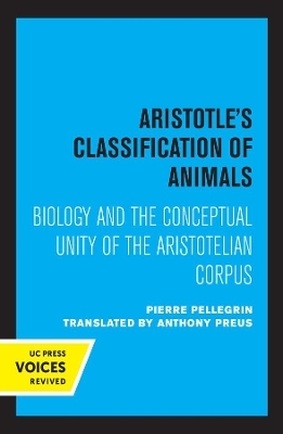 Aristotle's Classification of Animals - Pierre Pellegrin