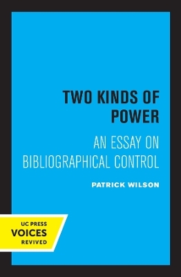 Two Kinds of Power - Patrick Wilson