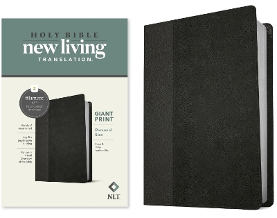 NLT Personal Size Giant Print Bible, Filament Enabled Edition (Red Letter, Leatherlike, Black/Onyx) -  Tyndale