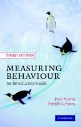 Measuring Behaviour - Martin, Paul; Bateson, Patrick