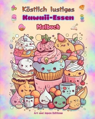 Köstlich lustiges Kawaii-Essen Malbuch Niedliche Kawaii-Designs für Essensliebhaber - Japan Editions,  Art